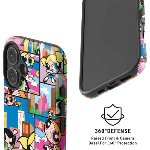 Cartoon Network Powerpuff Girls Patches iPhone 16 Plus Magsafe Impact Case